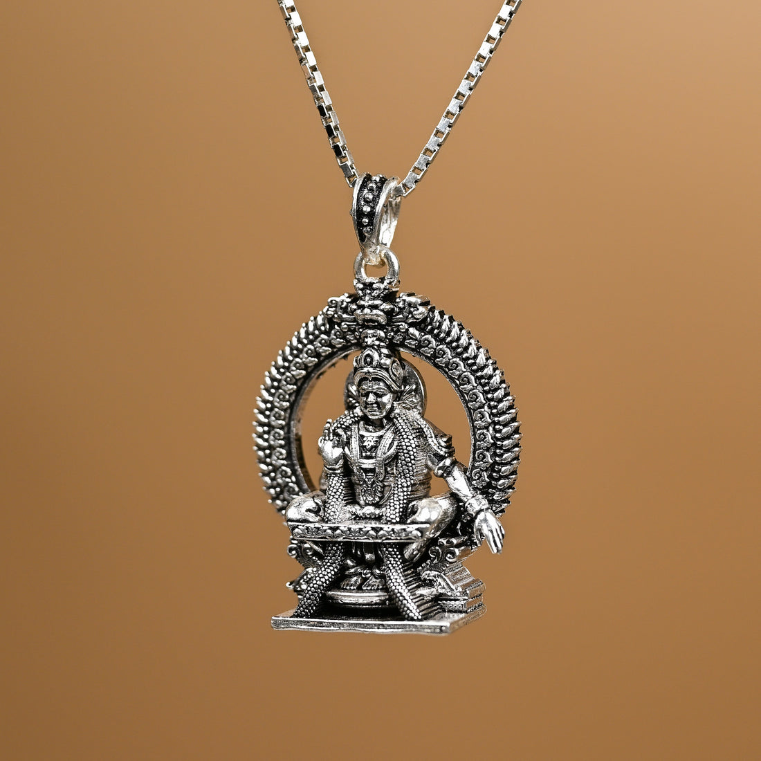 Ayyappa Swami Silver Pendant