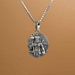 Mahabali Standing Hanuman  Silver Pendant With Chain 