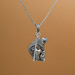 Shri Krishna with Bansi Sliver Pendant With Chain