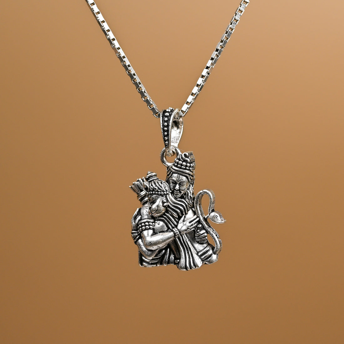 Shree Ram Hanuman Silver Pendant