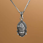 Khatu Shaym Baba Silver Pendent With Chain 