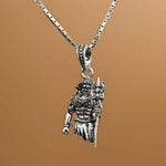 Lord Shiva Trishul Silver Pendant With  Chain 