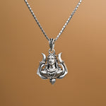 Lord Shiva Mahadev Silver Pendant With Chain 