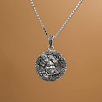 Murlidhar Krishna In Round Silver Pendant With Chain