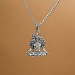 Adiyogi Shiva Silver Pendant With Chain 