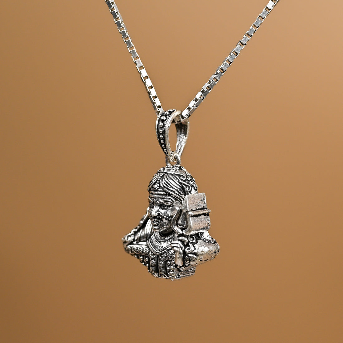 Mataji Silver Pendent