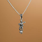 Hanuman Ji Silver Pendant with chain 