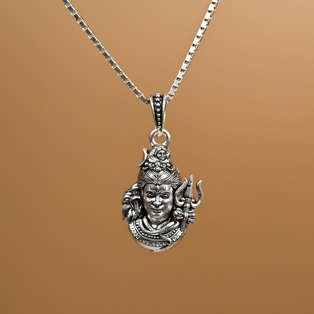 Mahadev Silver Pendant