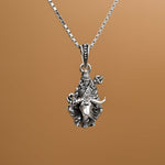 Lord Shiva Nandi Silver Pendant With Chain 