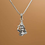 Mahadev Trishul Silver Pendant With Chain