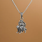 Goddess Durga silver pendant With Chain 