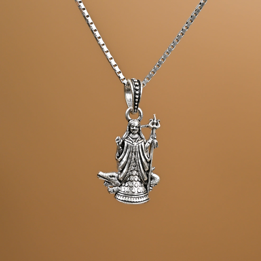Khodiyar Mata Silver Pendant