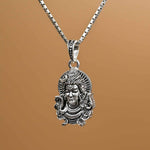 Lord Shiva Silver Pendant With Chain 