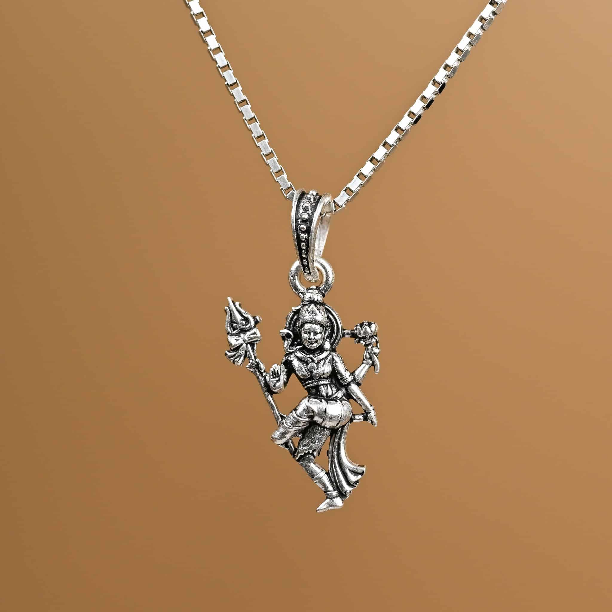 Nataraja silver pendant With Chain 