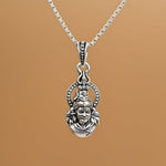 Divine Mahadev Trishul Silver Pendant With Chain 