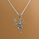 Nataraja Mahadev Silver Pendant With Chain