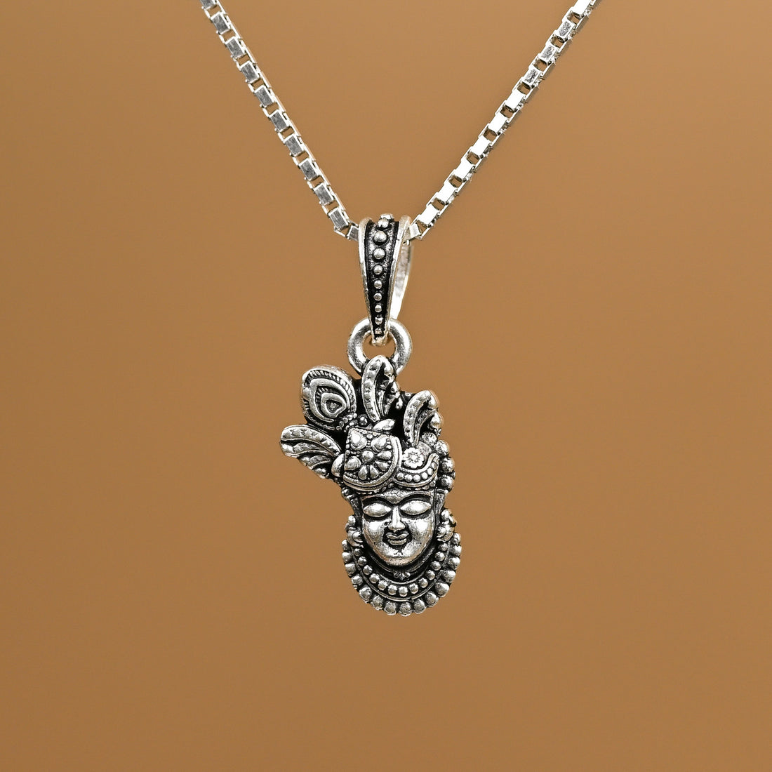 Shrinathji Face Silver Pendant