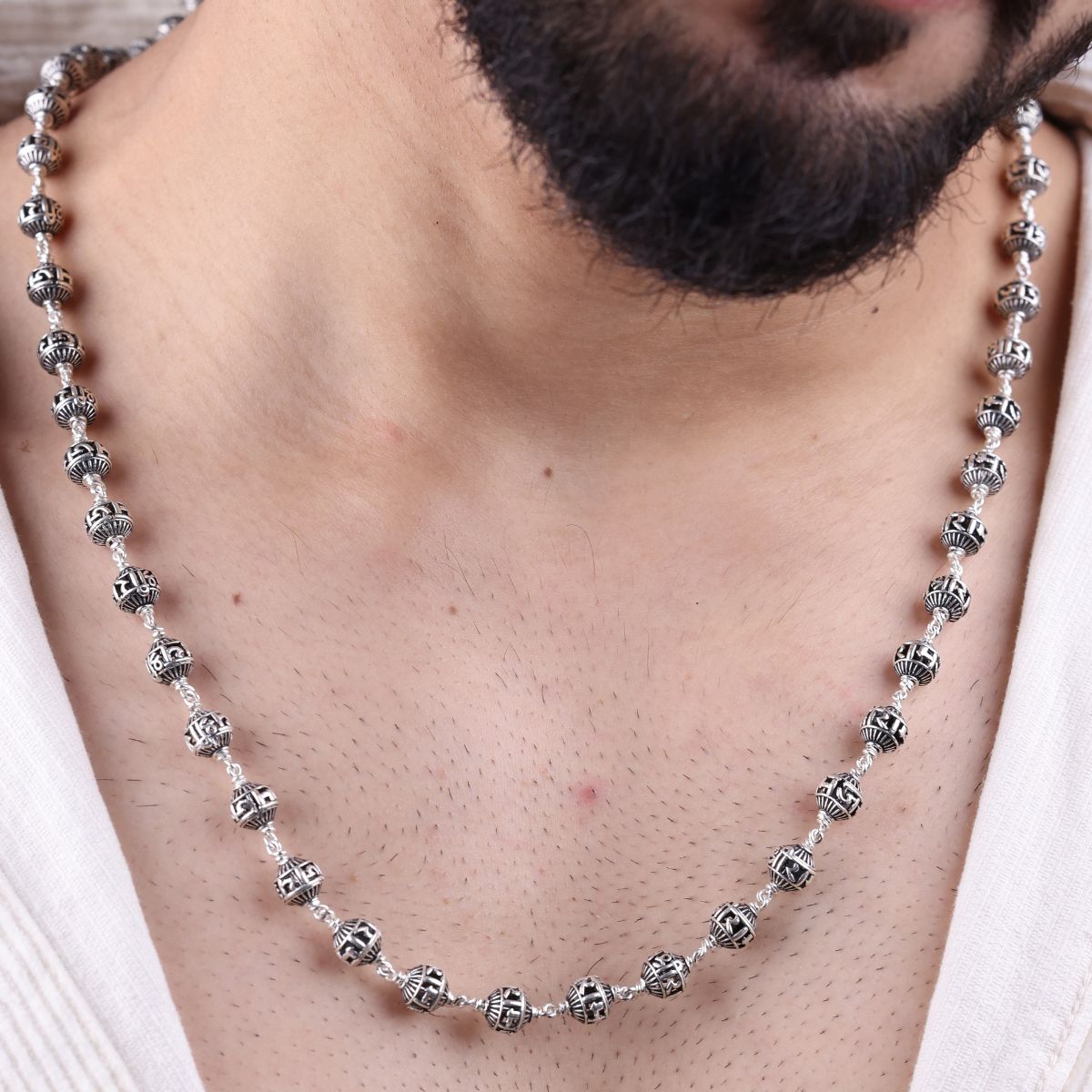 Original Silver Mala with Jay Shree Ram Beads