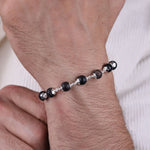 Original Karungali Beads Silver Bracelet