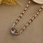 1 Mukhi Rudraksha with Trishul Silver Cap Pendant