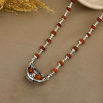 Mukhi Rudraksha with Trishul Silver Cap Pendant