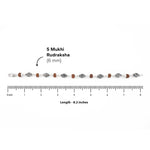 Rudraksha 92.5 Silver Marquise Beads Bracelet