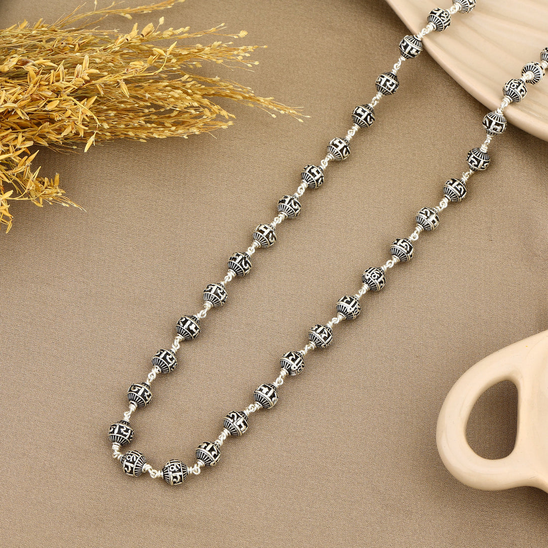 Authentic Silver Mala with Jay Shree Ram Beads
