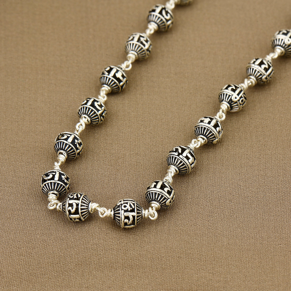 Silver Mala with Jay Shree Ram Beads