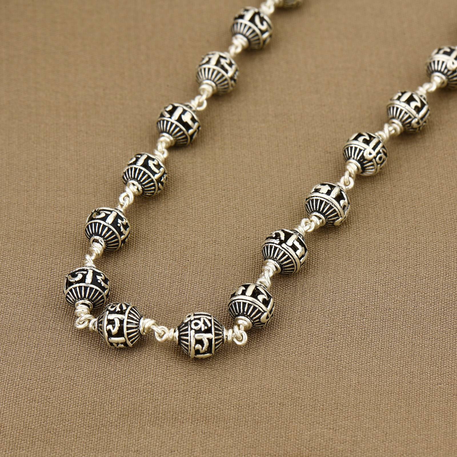 Silver Mala with Jay Shree Ram Beads
