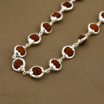 Rudraksha Capping Silver Mala