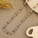 Authentic Rudraksha With Shree Hari Beads Silver Mala