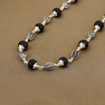Karungali Silver Mala with Marquise Beads