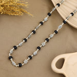 Authentic Karungali Silver Mala With Triangle Beads