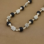 Karungali Silver Mala With Triangle Beads