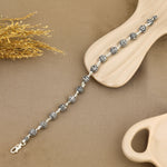 Authentic Om Namah Shivay Silver Bead Bracelet
