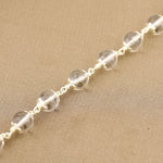 Sphatik Bead Silver Bracelet