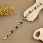 Karungali with Om Silver Bracelet