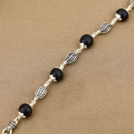 Karungali with Marquise Silver Bracelet