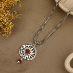 Surya Rudraksha Silver Pendant
