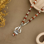 Shiva Trishul Rudraksha Silver Pendant