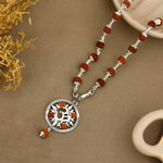 Spiritual Om Rudraksha Silver Pendant