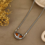 1 Mukhi Rudraksha with Trishul Silver Cap Pendant