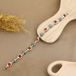 Rudraksha Capping Silver Shree Hari Silver Bracelet