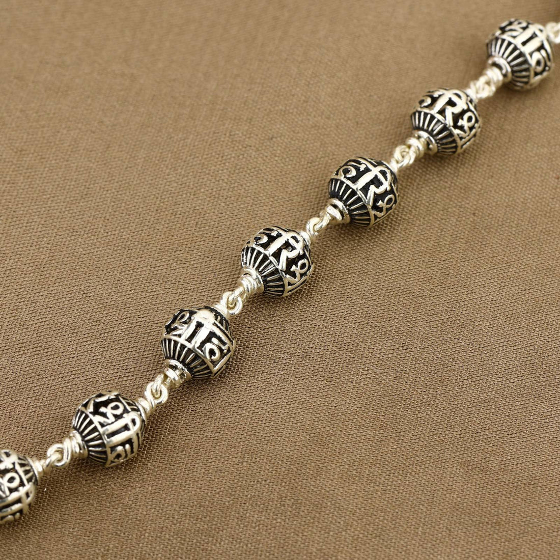 Shree Hari Silver Bead Bracelet