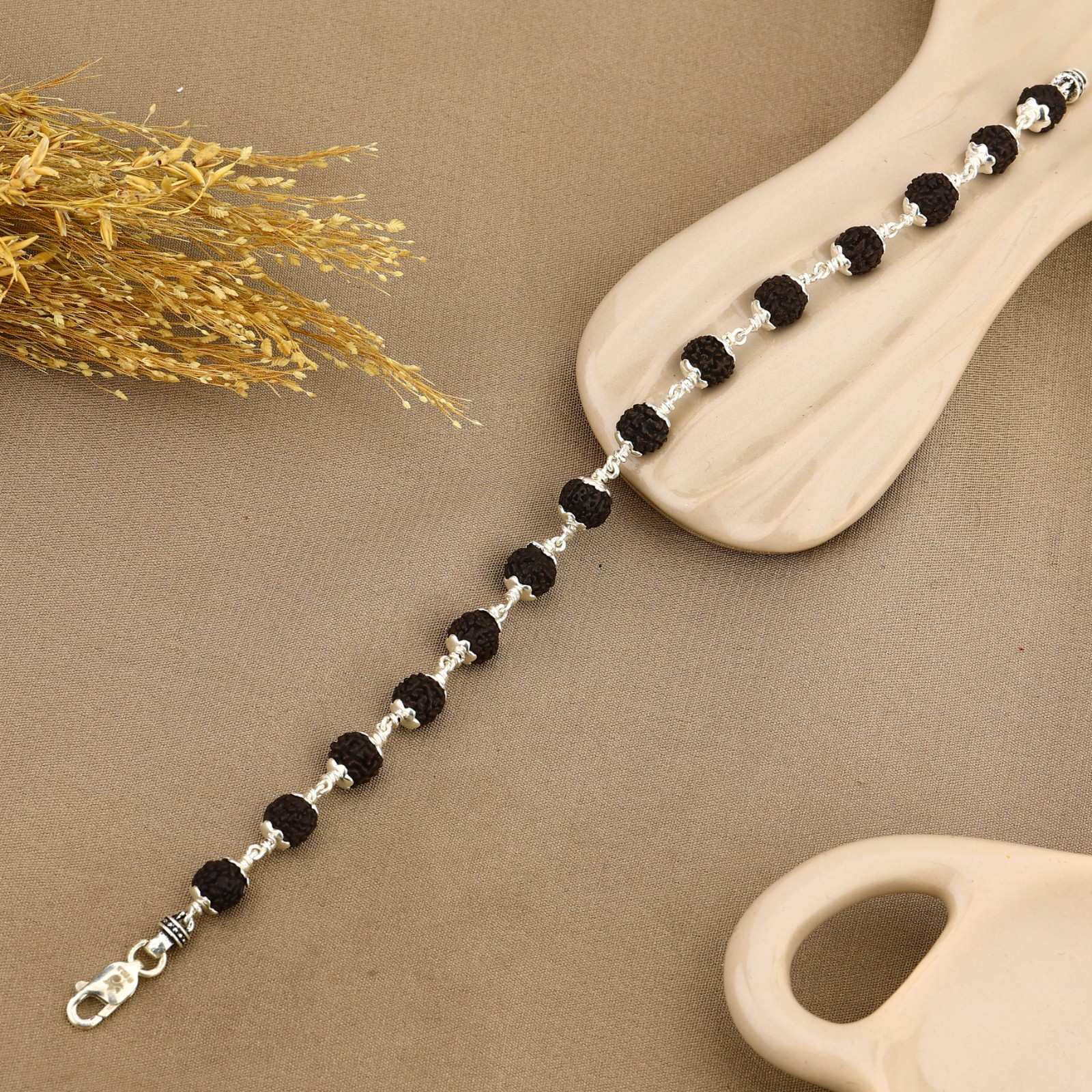 Authentic 8–9 mm Black Rudraksha Bracelet