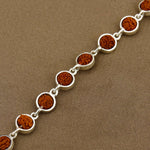 Premium 92.5 Silver Round Frame Bracelet