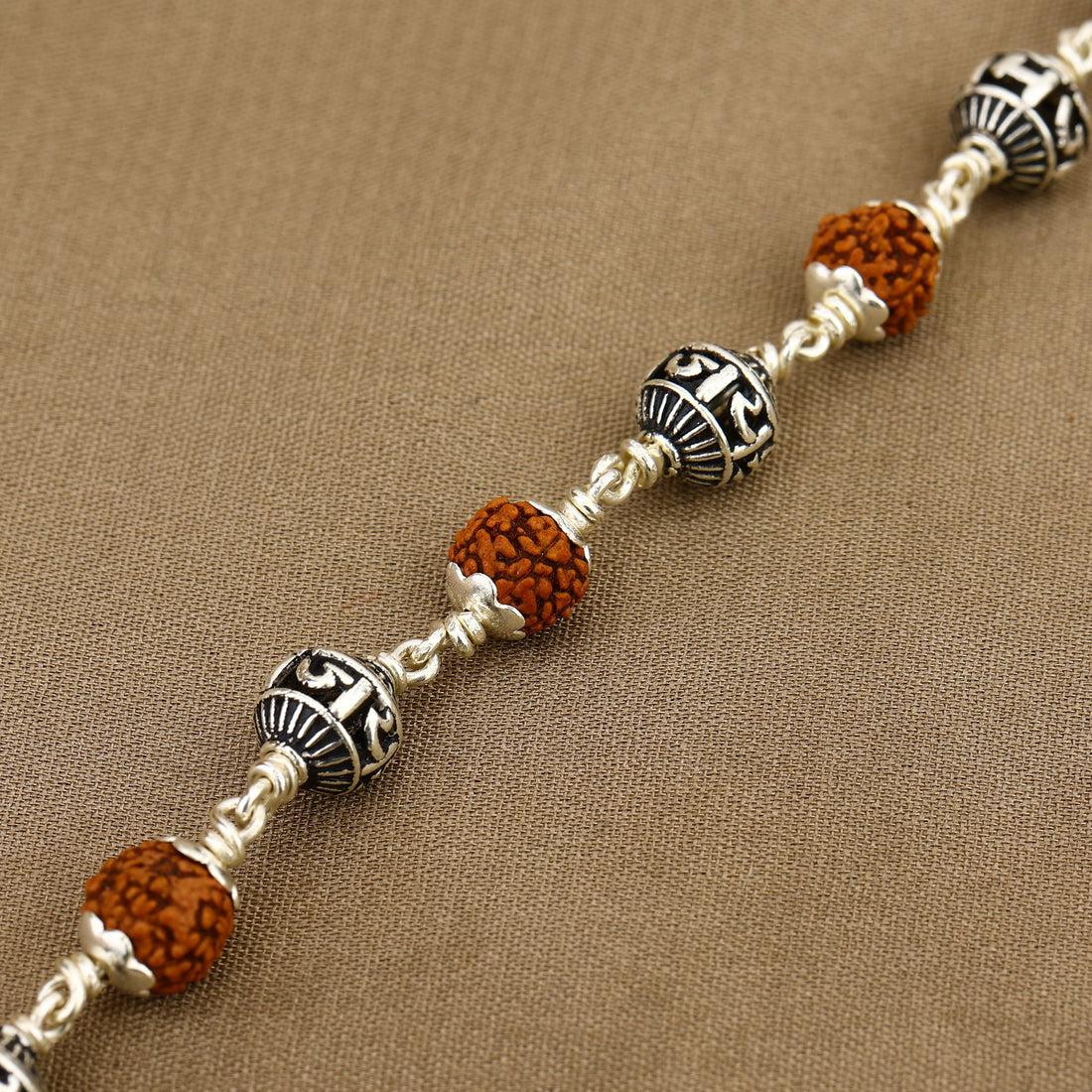 Rudraksha With Jay Shree Ram Bead Bracelet