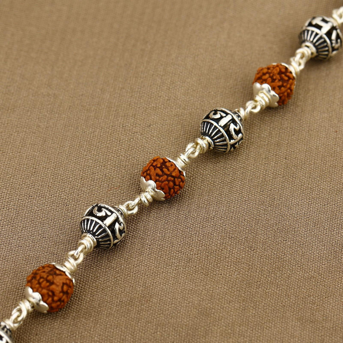 Rudraksha With Jay Shree Ram Bead Bracelet