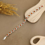 Premium 92.5 Silver Edged Square Bracelet