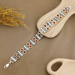 Premium 92.5 Silver Striped Bracelet